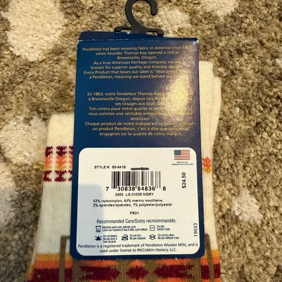 NWT Pendleton Crew Socks Unisex - Picture 5 of 5